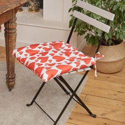 Этель / Seat cushion Red hearts 42x42cm, 100% chl, 190 g / m2