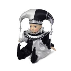 Академия кукол / Puppet Academy / Puppe "Zweihörniger Harlekin" (schwarz-silber) BJD