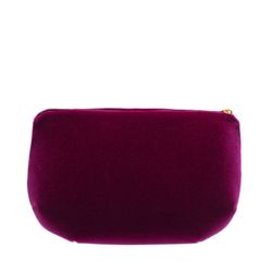 Торжокские золотошвеи / Velvet cosmetic bag with a zipper with embroidery "Victoria"