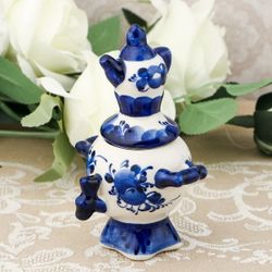Souvenir "Samovar" gzhel, 15 cm