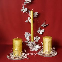 Kaemingk / Tall candles Gold Metallic 25 * 2.2 cm, 4 pieces