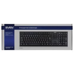 SVEN / Wired keyboard with USB hub, Standard 304, USB, 104 keys, black