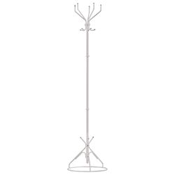 TITANIUM / Hanger-rack "Azhur-2", 1.89 m, base 46 cm, 5 hooks, metal, white
