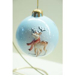 Ярославская майолика / Christmas ball "Christmas Deer"