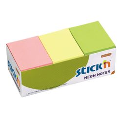 HOPAX / Self-adhesive blocks (stickers) NEON, 38x51 mm, 12x100 sheets, 3 colors, set of 12 pcs.