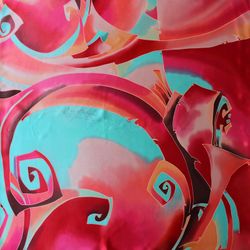 Silk scarf "Remembering the summer"