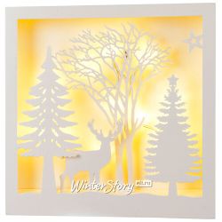 Kaemingk / New Year's lamp Graceful Deer 30 * 30 cm battery operated, 12 LED lamps