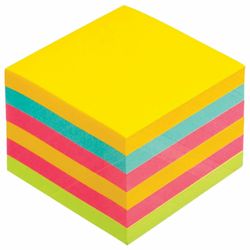POST-IT / Self-adhesive blocks (sticker) "Rainbow Plus" 76x76 mm, SET 6 pcs. 100 sheets, assorted