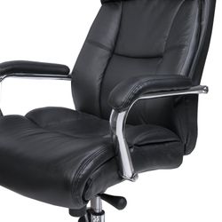 BRABIX PREMIUM Office Chair "Phaeton EX-502", natural leather, chrome, black