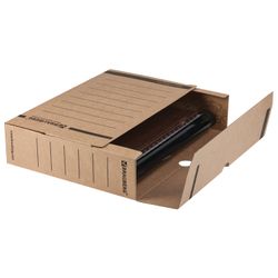 Archival box with flap A4 (260х325 mm), 75 mm, up to 700 sheets, dense, microcorrugated, BRAUBERG