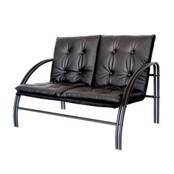 COMFORUM / Double sofa "Axel", 1170x730x760 mm, on a metal frame, leatherette, black