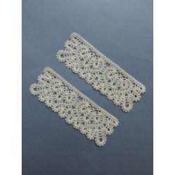 Снежинка / Snowflake / Lace rectangular cuffs