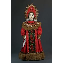 Потешный промысел / Muñeca de porcelana de recuerdo "Traje festivo tradicional de niña"