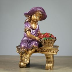 Хорошие сувениры / Figure "Girl on a bench" 21x28x44 cm