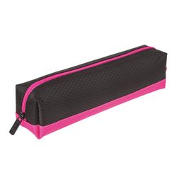 Pencil case-cosmetic bag BRAUBERG, soft, "Black&Bright", black-pink, 21х5х5 cm