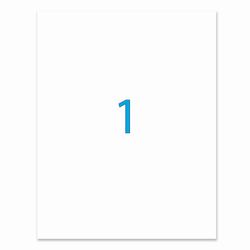 Label, self-adhesive 210 × 297 mm, 1 label, white, 70 g/m2, 100 sheets, BRAUBERG, raw Finland