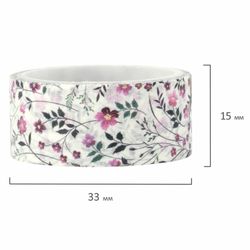 ОСТРОВ СОКРОВИЩ / "FLOWER MIX" adhesive WASHI tapes for decor, 15 mm х 3 m, 7 colors, rice paper