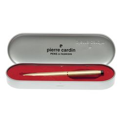 Gift ball pen Pierre Cardin "Gamme", brass case, Golden details, blue