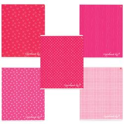 Альт / Notebook A5, 48 sh., Staple, cage, glossy varnish, "FRESH - PINK" / 10 pcs.