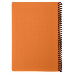 BRAUBERG / Notebook A5, 80 sheets, "Metropolis", plastic spiral, cage, plastic cover, ORANGE / 12 pcs.