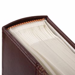 300 fotoğraflık BRAUBERG fotoğraf albümü 10x15 cm, deri görünümlü kapak, kağıt sayfalar, kutu, bordo + bronz
