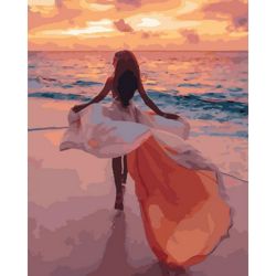 Опт-картина / Painting by numbers 40x50 Walk along the shore