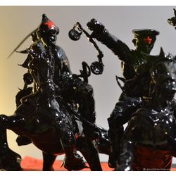 Glass sculpture "Horsemen of the Apocalypse of 1917"