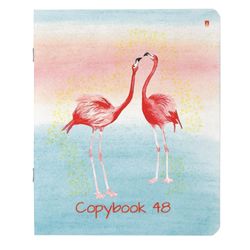 Альт / Notebook A5 48 l. bracket, cage, Soft Touch, foil, "FLAMINGO" / 10 pcs.