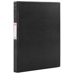 BRAUBERG 2 argolas, cartão / PVC, 35 mm, preto, até 180 folhas (dupla vida)