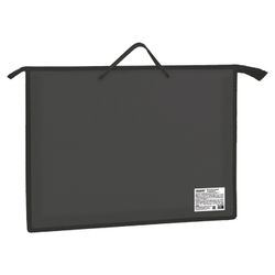 Cartella per disegni e disegni A3, manici con coulisse, plastica, cerniera superiore, PIFAGOR, nero