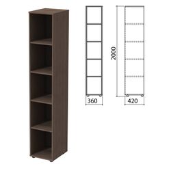 Wardrobe (rack) "Priority", 360х420х2000 mm, 4 shelves, garbo