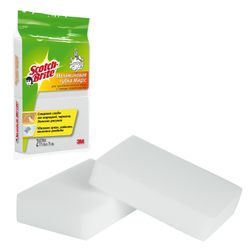SCOTCH-BRITE / Haushaltsschwämme "Magic" zum Entfernen von Flecken, Melamin, 25х113х73 mm, 2er-Set.