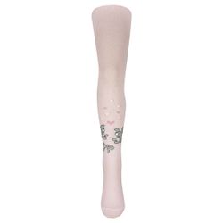 Tights with a pattern "Leverets" pink