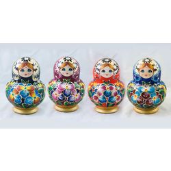 Лаврово / Matryoshka 10 pieces Floral with gold - souvenir