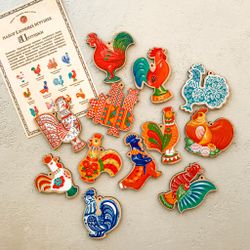 Zartoy / 圣诞树装饰品“Petushki”12 件套