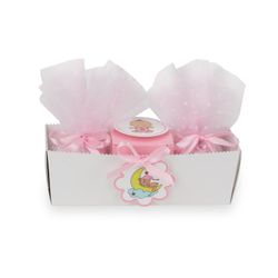 Gift set pink with candy and souffle