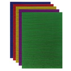 Papel colorido A4 ONDULADO, 5 folhas de 5 cores, 250 g / m2, ILHA DO TESOURO "METÁLICO"