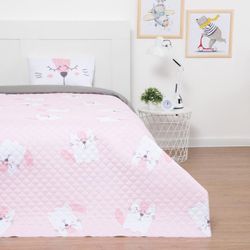 Этель / Set of 1,5 cn Cute cats, bedspread 145x210 cm, pillowcase 40x60 cm, microfiber