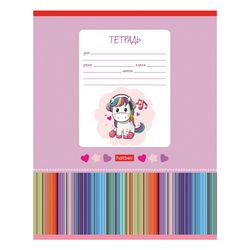 HATBER / Notebook 12 sh., Oblique line, cardboard cover, "Cartoons" / 20 pcs.