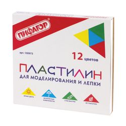 Clay classic PYTHAGORAS "bundling" 12 colors, 240 g, with stack, carton