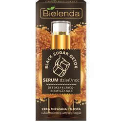 Detoxifying and hydrating serum day/night for combination and oily skin BLACK SUGAR DETOX, BIELENDA
