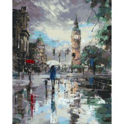 Опт-картина / Peinture par numéros 40x50 Rainy London