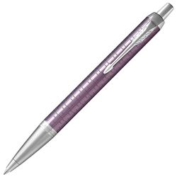 Ballpoint pen PARKER "IM Premium Dark Violet CT", case engraved with purple, chrome, blue