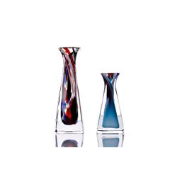 Гусевской Хрустальный завод / Crystal vase for flowers "Pyramid" small with colored chips