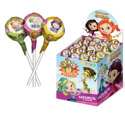 Конфитрейд / FABULOUS PATROL Caramel lollipop with fruit flavor "GoodFrukt" in blocks 1kor * 12bl * 100pcs 11.4g
