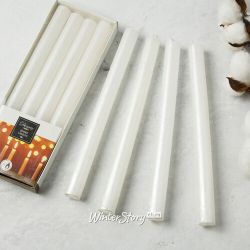 Kaemingk / Dining room candle Metallic 25 * 2.2 cm white, 4 pieces