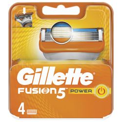 Replacement shaving cassettes 4 pcs. GILLETTE "Fusion" for men