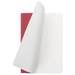BRAUBERG / Notebook 60 l. dotted cover leatherette matting, stitching, B5 (179x250mm), RED, BRIGHT / 2 pcs.