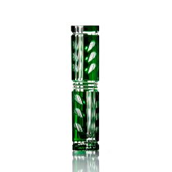 Гусевской Хрустальный завод / Crystal vase "Consul" tall green