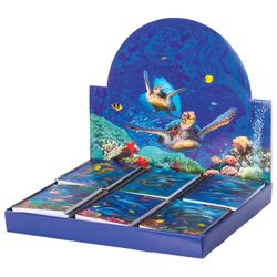 BRAUBERG / Notebook SMALL FORMAT (93x135 mm) A6, 50 sheets, comb 3D, without ruling "Ocean" assorted